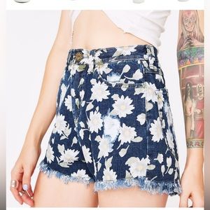 Show Me Your MuMu daisy printed shorts